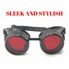 Steampunk Mad Scientist Goggles Rave Glasses Costume Eye Protection Goggles Welding Style Red