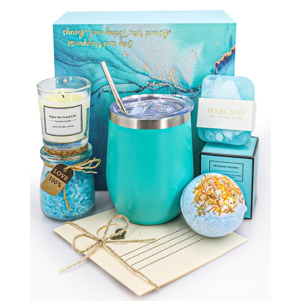 Birthday Gifts for Women, Mothers Day Gifts - Bath Relaxing Spa Gift Basket Set, Self Care Gifts Unique Anniversary Gifts Idea for Mom Women Her Best Friends Sister Wife Girlfriend Coworker Teacher