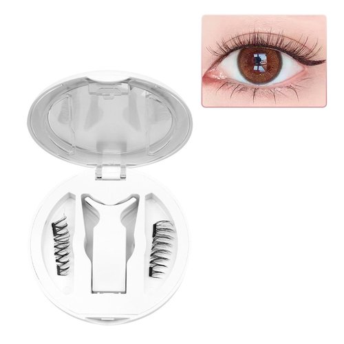 Magnetic Eyelashes,Magnetic Eyelashes with Applicator,New Integrated Box Design,No Glue or Liquid Eyeliner Needed,Magnetic Eyelashes with 2 in 1 Eyelashes Box (Elongated Style)