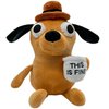 Tavashome This is Fine Dog Plush, 11" inches Sized, Funny Coffee Drinking Dog Stuffed Animal Action Figures Soft Dolls Meme Plushies, Xmas Birthday Party Holiday Humorous Hilarious Ideal Gifts