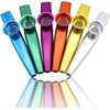 LovesTown Kazoos Musical Instruments,6 PCS Metal Kazoos Flute for Kids Gift Price Party Favor Gift Bag Fillers