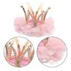 OHAOLYLE 2 Pcs Crown Hair Clips Baby Alligator Hair Clips Toddler Lace Rhinestone Princess Style Hair Accessory Birthday Hair Accessories for Students Children Girls Pink