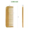 MRD Bamboo Wide Tooth Comb, Detangling Anti-Static Brush Natural Curly Wavy Dry Hair For Womens and Mens Hand Polished (1PCS)