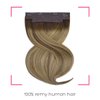 Marat Wire Hair Extensions 14 inch 75g Balayage Chocolate Brown to Caramel Blonde Remy Human Hair Extensions with Fish Line Invisible Wire Hair Extensions Real Human Hair Hair Extensions