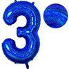 Number 3 Balloon 40 inch, Dark Blue Big Number Balloon, Giant Foil 3 Balloons Number, Helium 3rd Birthday Balloons for Kids Boys Girls Birthday Party Decorations Wedding Anniversary Event Supplies