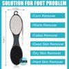 Yclin Foot File Callus Remover-2 Pcs 4 in 1 Foot Scrubber Dead Skin Remover for Feet,Pumice Stone, Foot Rasp and Sand Paper for Home Foot Care (Grey Pedicure Foot File)