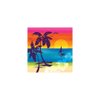 Creative Converting 16 Count 3-Ply Beverage Napkins, Luau Aloha Summer Sunset
