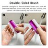 4pcs Nail Brush for Cleaning Fingernails, Multifunction Two Sided Fingernail Cleaning Brush Portable Nail Brush Cleaner for Cleaning Cuticles Fingernails Toes