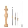 Lampstop Punch Needle Kit 2mm-3.5mm-5mm Metal Tubes Wooden Punch Needle Tool for Beginner Embroidery Floss Cross Stitching