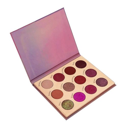 The Beauty Crop - Strawberry Daiquiri Eyeshadow Palette | Highly Pigmented Shades | Richly Toned Palette | Comes in Matte, Creamy Metallic & Glitter Finish | Long Wearing | Makeup Kit | Cruelty Free