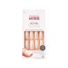 KISS Salon Acrylic Press On Nails, Nail glue included, Bareskinned', White, Long Size, Square Shape, Includes 28 Nails, 2g glue, 1 Manicure Stick, 1 Mini File