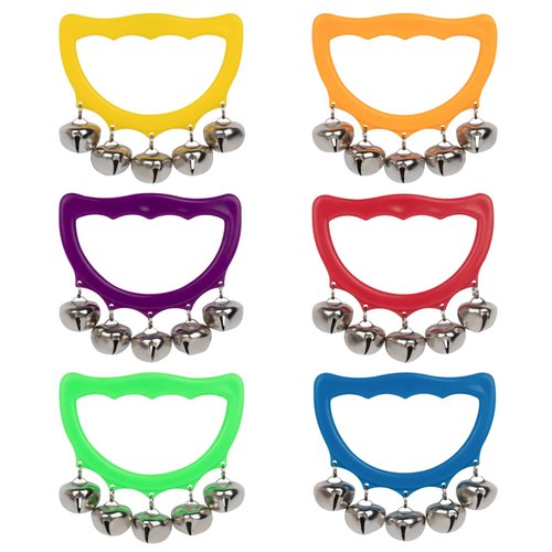 MUSCELL Jingle Bells, 24 Pcs Christmas Hand Bells Jingle Bells, Brightly Colored Musical Instruments Jingle Bells Gift for Children Party, Classroom and Show, for 3+Years Old