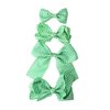 Plaid Hair Bow Clips Vintag Stripe Plaid Hair Barrettes Summer Bow Hair Pin BBG36 (Green)