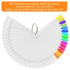 JASSINS 50 Pcs Nail Swatch Sticks with Ring and Numbered Tips - Clear Fan-shaped Display for Nail Art Polish Practice