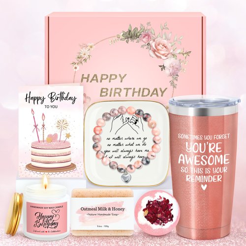 Birthday Gifts for Women Happy Birthday Gifts Basket for Women Best Friend Birthday Gifts for Women Friendship Birthday Presents for Women Birthday gifts Ideas Box for Woman Sister Her Coworker Bestie