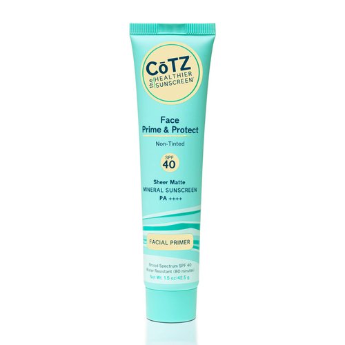 COTZ Face Prime & Protect Non-Tinted Mineral Sunscreen and Facial Primer Broad Spectrum SPF 40; PA++++ 1.5 oz / 42.5 g.