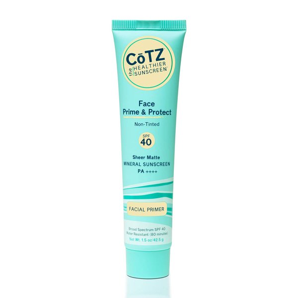 COTZ Face Prime & Protect Non-Tinted Mineral Sunscreen and Facial Primer Broad Spectrum SPF 40; PA++++ 1.5 oz / 42.5 g.