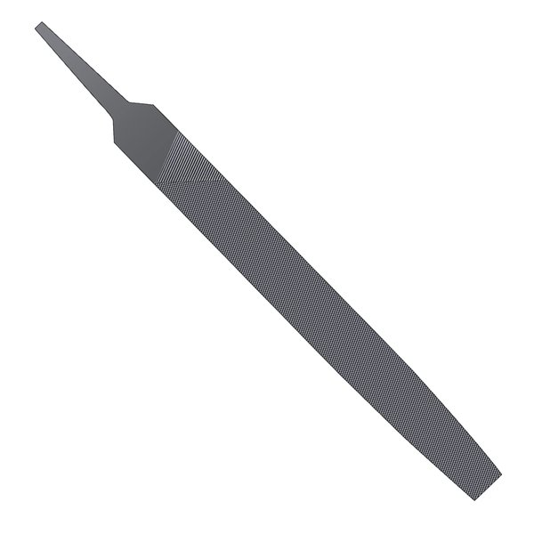 6-inch Flat Medium Cut File Double Cut Teeth High Carbon Steel Hand File Single Cut Hardened Without Handle Ideal for Wood, Metal, Plastic