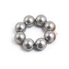 AKOAK Sweet and Elegant Simulation Big Pearl Hair Rope Handmade Beaded Elastic Hair Tie Hair Accessories, Ponytail, Girls and Ladies Hair Accessories, Pack of 1 (Silver)