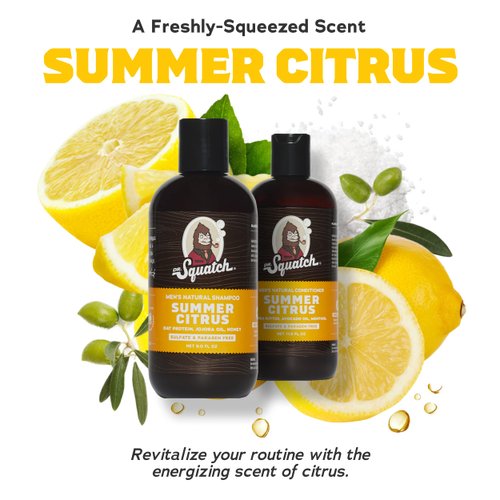 Dr. Squatch Men’s Natural Bar Soap - Fresh Full Routine - Natural Shampoo and Conditioner, Aluminum-free Deodorant, Soap Gripper, and Saver - Fresh Falls, Summer Citrus, Coconut - Great Gift for Men