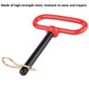 2 Pcs 3/8 inch Red Handle Hitch Pin Accessories for Tractors,Clevis Pin 3/8 x 4 Inch
