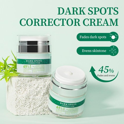 Dark Spot Remover for Face and Body,Dark Spot Corrector with Vitamin C,Nicotinamide,Sun Spot Remover Cream for All Skin Types,Fade Age Spots,Melasma, Freckle, Blemish Reducer,1.7 Oz