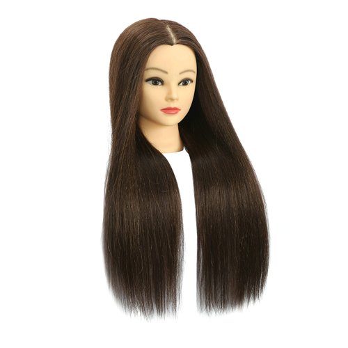 不适用 FUGUIRENHAIR 30" 80% Human Hair Mannequin Head Styling Training Head Manikin Cosmetology Doll Head with Stand