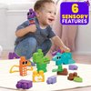 Mega BLOKS Fisher-Price Toddler Building Blocks Toy Set, Squeak ‘n Chomps Dinos with 24 Pieces, 4 Buildable Animals, Ages 1+ Years