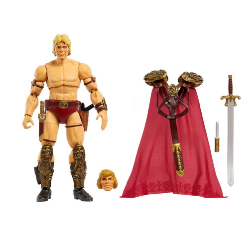 Masters of the Universe Masterverse Action Figure, He-Man Articulated MOTU Collectible with Swappable Parts & Accessories