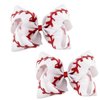 Glitter Sequin 4.5 Inch Grosgrain Ribbon Hair Clips with Baseball and Cheerleading Bows - 2PCS Alligator Clips for Girls and Toddlers