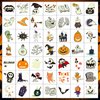 Ozepao 112 Pcs (2" x 2") Glow Halloween Tattoos for Kids, Luminous Halloween Temporary Tattoos for Party Favors Supplies Goodie Bags Gifts Decorations