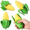Zhanmai 4 Pcs Fake Banana Toy Soft Banana Fake Corn Soft Stress Relief Rubber Stretchy Banana Fidget Toys Party Favors for Little Ones(Corn Style)