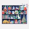 Galison Deck The Shelves – 1000 Piece Puzzle Fun and Challenging Activity with Bright and Bold Artwork of A Christmas Holiday Shelf for Adults and Families