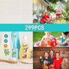 30 Sheets Temporary Tattoos Kit for Kids, 300Pcs Fake Cute Tattoo Stickers Waterproof, Birthday Party Favor (Dinosaurs ＆ Space ＆ Vehicle)