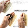 ICANdOIT-High Strength Dry Body Brush for Skin,Natural Bristle Exfoliating Massage Brush for Cellulite and Lymphatic,Stiff Tampico Improve Circulation,Stop Ingrown Hairs,Reduce Acne,Soften Skin