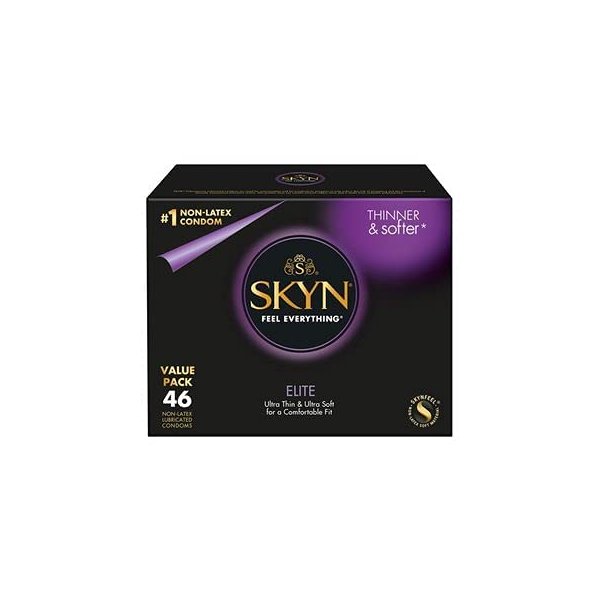 SKYN Elite Non-Latex Lubricated Condoms, 46 ct.