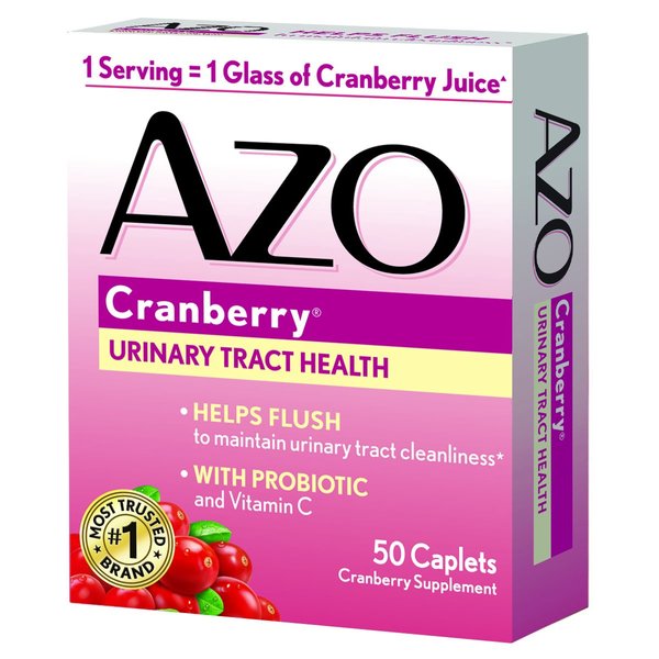 AZO All Natural Concentrated Cranberry Tablets, 50 Count (Pack of 3)