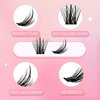 FADLASH Cluster Lashes Individual Lash Extensions DIY Lash Clusters 10-16mm Mixed Length Wispy Faux Mink Eyelash Clusters for Self Application at Home（AD17-D-10-16)