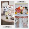 Alasum 3Pcs Miniature Dollhouse Table Lamp LED Desk Lamp Mini Lighting Bedside Lamp Model Dollhouse Bedroom Furniture Decoration Accessories, 4.50X2.00X2.00CM