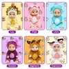 12 Pcs Mini Baby Dolls, 4.5 inch Cute Baby Dolls Toys with Animal Clothes 12 Constellations Series Tiny Reborn Babies for Girls Boys, Cute Doll Gifts for Kids Birthday Christmas