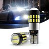 QODOLSI Pack-2 Car Super Bright LED Bulb, 7000K T10 Non-polarity Backup Reverse Light, 360 Degrees Aluminum Plug-and-play Bulb for Most Cars SUVs and Trucks (White)