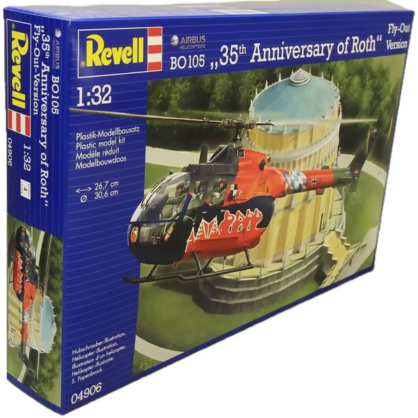 Revell Germany 04906 1/32 BO 105 Fly Out Painting Plastic Model Kit