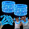 12 PCS Blue Glow Sticks Party Favors for Kids, Christmas Light Up Pop Tubes Party Favors for Toddlers, Party Goodie Bag Stocking Stuffer Fillers, Birthday Party Treats Prizes Toy Gifts for Boys Girl