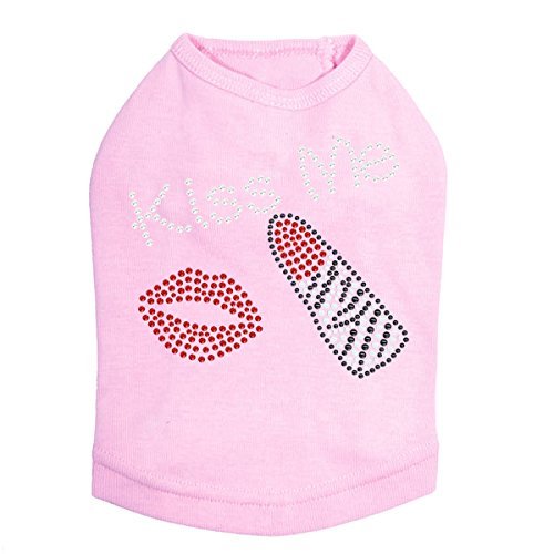 Kiss Me (Lips and Lipstick) Dog Shirt 4XL PINK