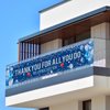 HOWAF Thank You for All You Do Fence Banner Party Decorations, Employee Appreciation Yard Sign Banner for Staff Teachers Doctors Appreciation Party, We Appreciate You Yard Banner, Blue Silver