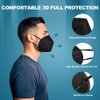 CHGD Kn95 Face Mask Black,5 Layer Cup Dust Safety Masks Men & Women Universal,Breathable, Comfortableable,Home and Outdoor Wearing (Black-60pcs)