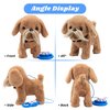 Hopearl Walking Dog Interactive Electronic Pet Toy Remote Control Leash Animated Puppy Nodding Barking Wagging Tail Gifts for Toddlers Birthday, Brown, 9''