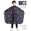 PERFEHAIR Kids Haircut Barber Cape Cover for Hair Cutting,Styling and Shampoo, for Boys - Black Space Printing