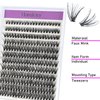 HAMJOYS Lashes Clusters 40D 0.07 D Curl Cluster Lashes Extension Individual Lashes 9-16mm Tray Faux Mink Lash Clusters Extensions Individual Lashes lashes wispy DIY Eyelash (40D-0.07D-9-16mm)