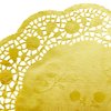 Juvale 100 Pack 12 Inch Gold Doilies, Round Paper Placemats for Weddings, Desserts, Table Settings